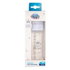 Dojenčenská fľaša 240 ml, ROYAL BABY  Little Prince antikoliková, modrá (1)