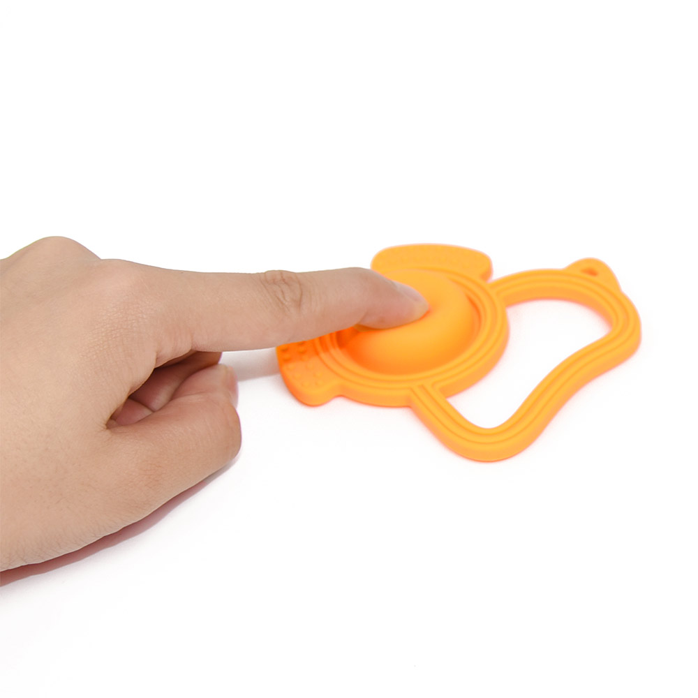Silikonové kousátko pejsek POP IT s kuličkou, 3m+