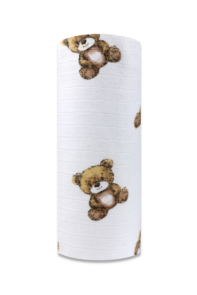 Tetrová plienka 70×80 cm Basic, 100% bavlna, Sweet Teddy, hnedá - 1ks