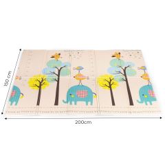 Detská penová podložka 200×150 cm, obojstranná edukačná s abecedou a metrom rastu (9)
