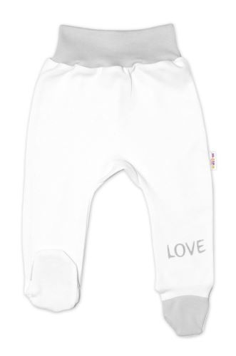 Kojenecké polodupačky, bílé - Love