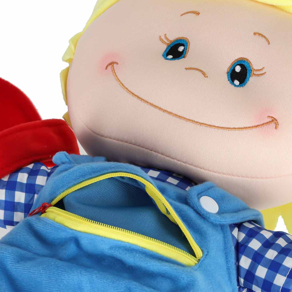 Montessori látková bábika Maxík – senzorická maznavá bábika