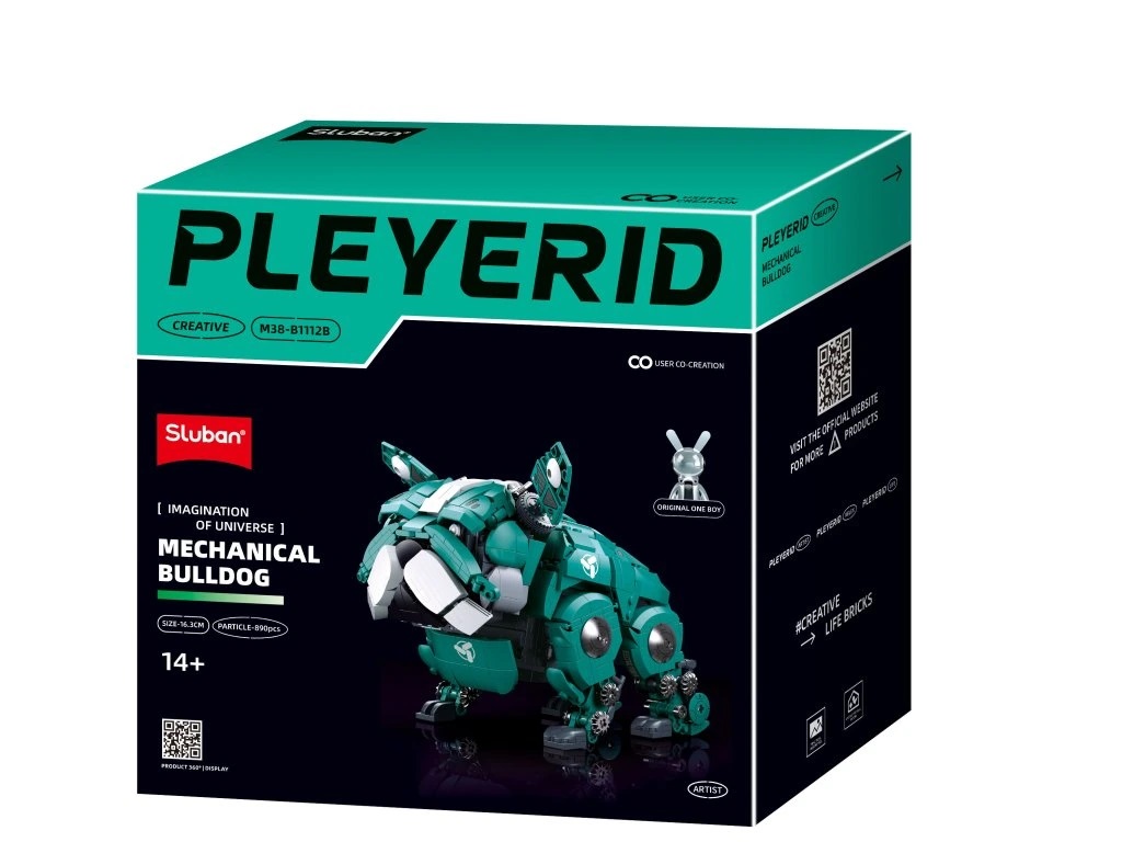 Sluban Pleyerid M38-B1112B Mechanický buldoček zelený