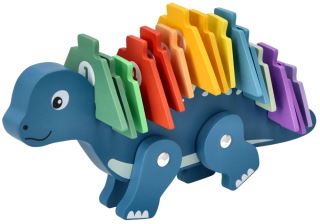 Edukačná hračka puzzle s číslami, Dinosaurus - modrý Edukačná hračka puzzle s číslami, Dinosaurus - modrý