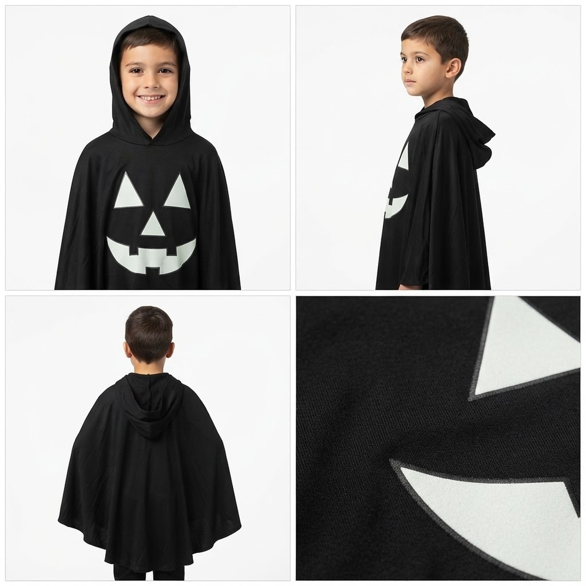 Detský karnevalový prevlek Black Halloween Scary Pumpkin