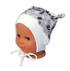 Baby Nellys Kojenecká čepička uzlíček na zavazování - Palouček, mátová, vel. 68/74 (1)