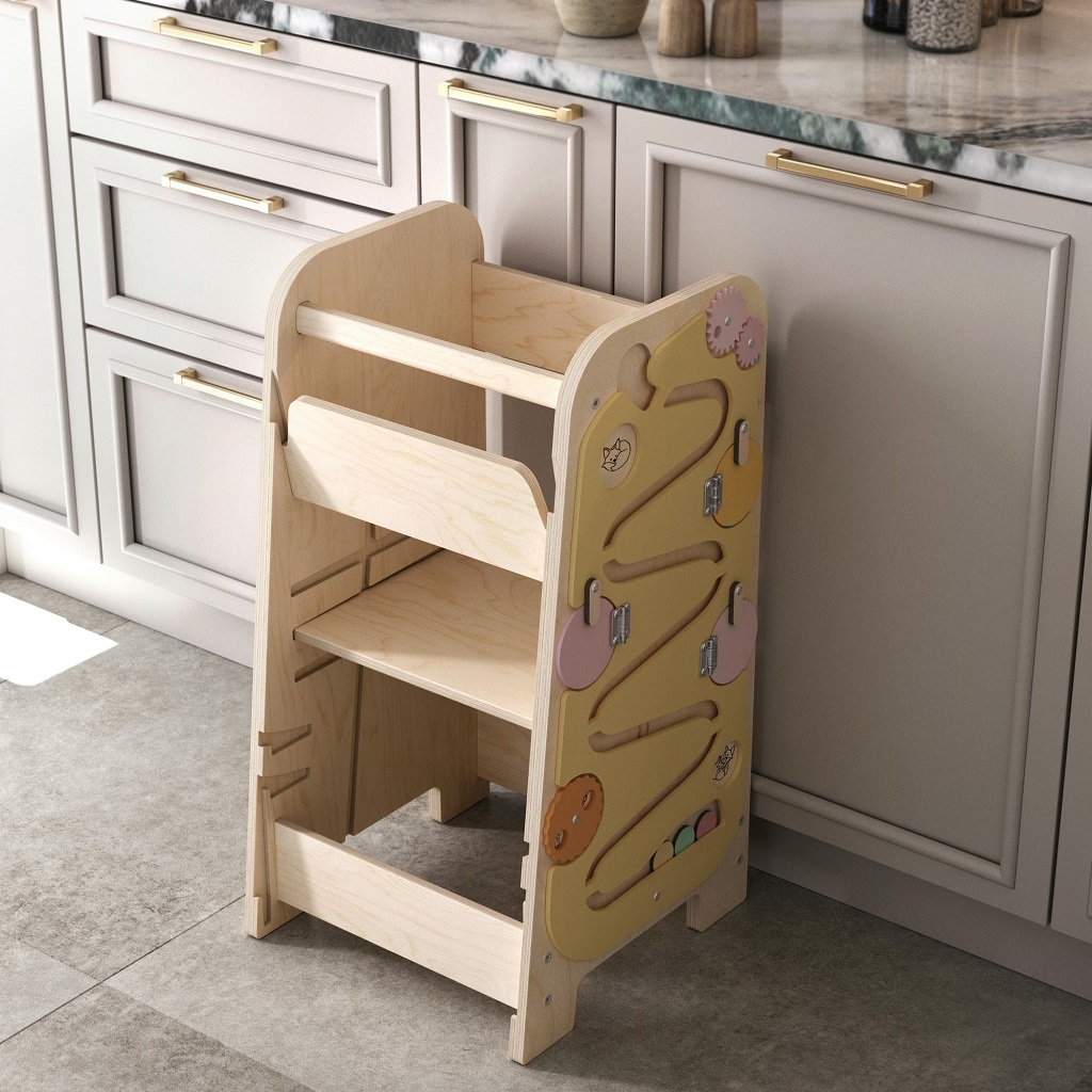 BusyKids Roztúca učiaca veža Play 5v1 75 cm