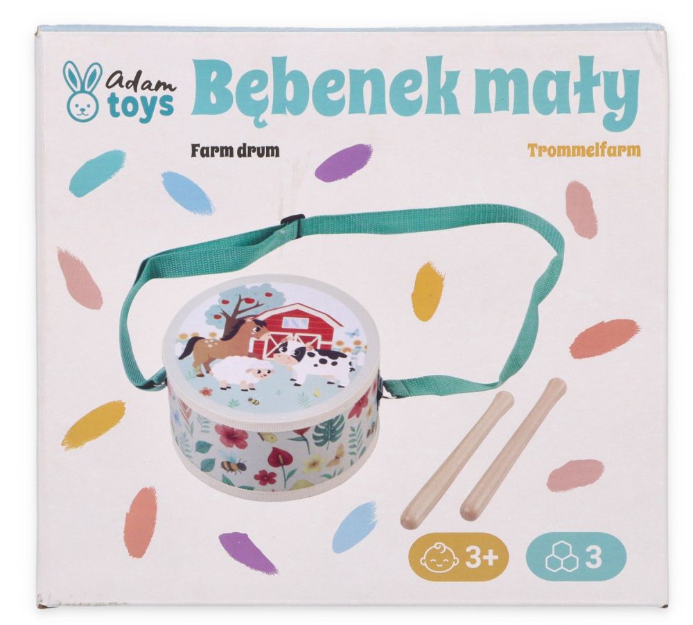 Detský bubienok s motívom farmy – Adam Toys