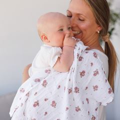 Mušelínové plienky BabyOno, Super Soft ružové, 100% bavlna, 3 ks x 70x70 cm, Flowers (4)