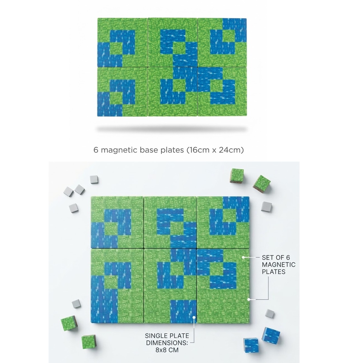 Podložka pre magnetické stavebnice Minecraft Natural 24x16cm