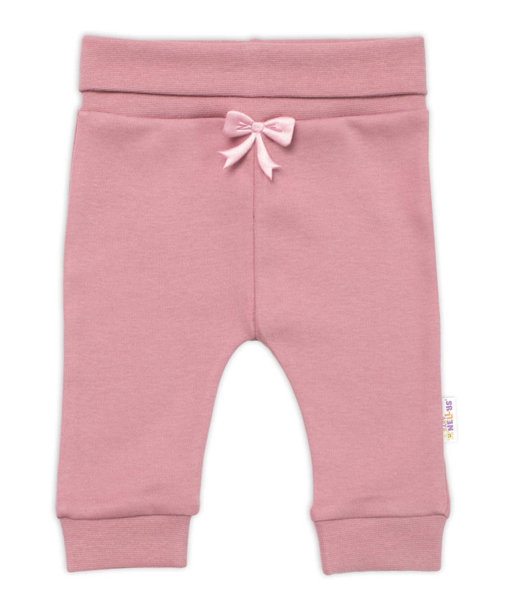 Zavinovacie body dl.rukáv, tepláčky a čiapočka Little Bear, Baby Nellys, púdrová, veľ. 68