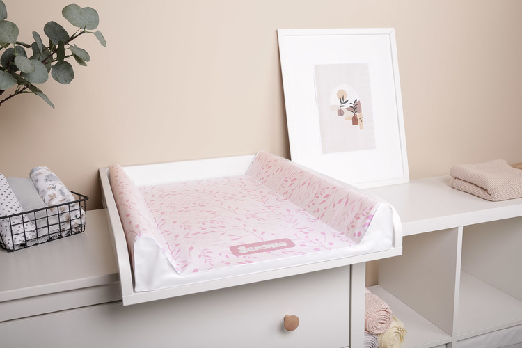 Sensillo Mäkká prebaľovacia podložka List ružová 70×50 cm