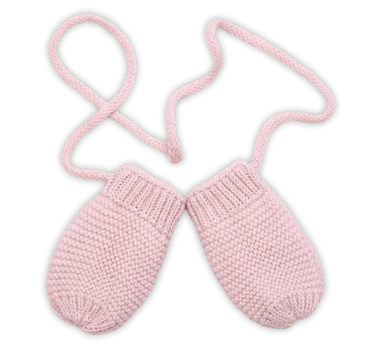 Detská sada, zimná čiapka so šálom + rukavičky 3D, Teddy Bear - pudrovo ružová