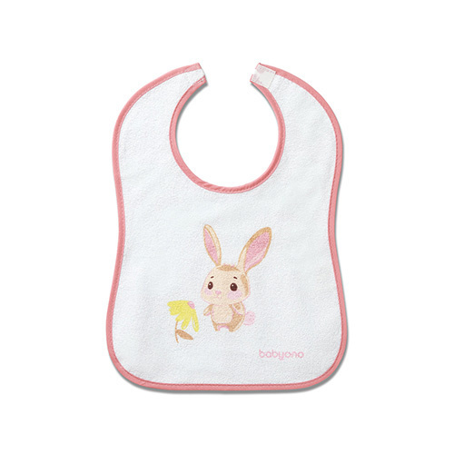 Froté podbradník s podšívkou, nepremokavý, ružový, BabyOno