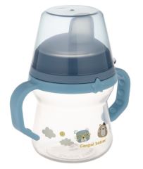 Nevylievací hrnček Canpol Babies s mäkkým náustkom - Bonjour, modrý, 150 ml (3)