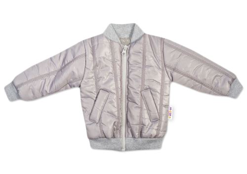 Baby Nellys Kojenecká prošívaná přechodová bunda, šedá