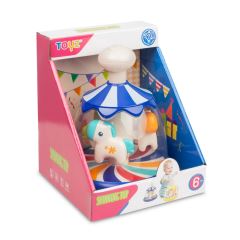 Toyz Edukačná hračka Vlčík s koníkmi – modrá, kolotoč, 6m+ (2)