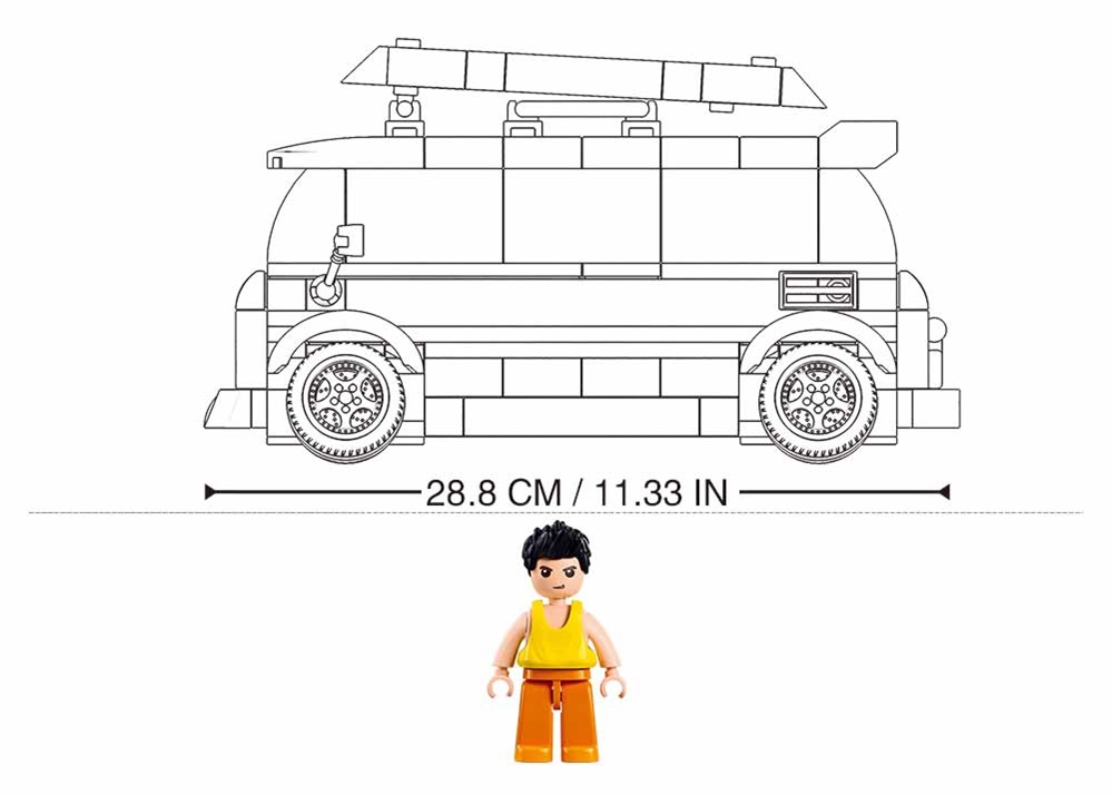Sluban Model Bricks M38-B1191 Surferské vozidlo TS-1 v mierke 1:35