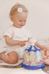 Toyz Edukačná hračka Vlčík s koníkmi – modrá, kolotoč, 6m+ (3)