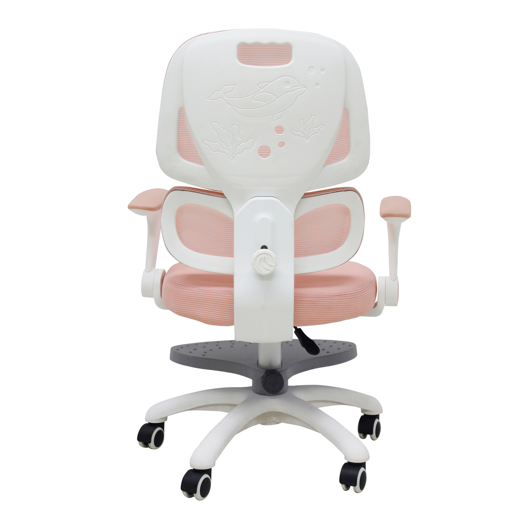 Ergonomická detská otočná stolička k písaciemu stolu, ružová