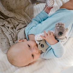 Plyšová hračka s pískatkom a hryzátkom Koala Coco, sivá (3)