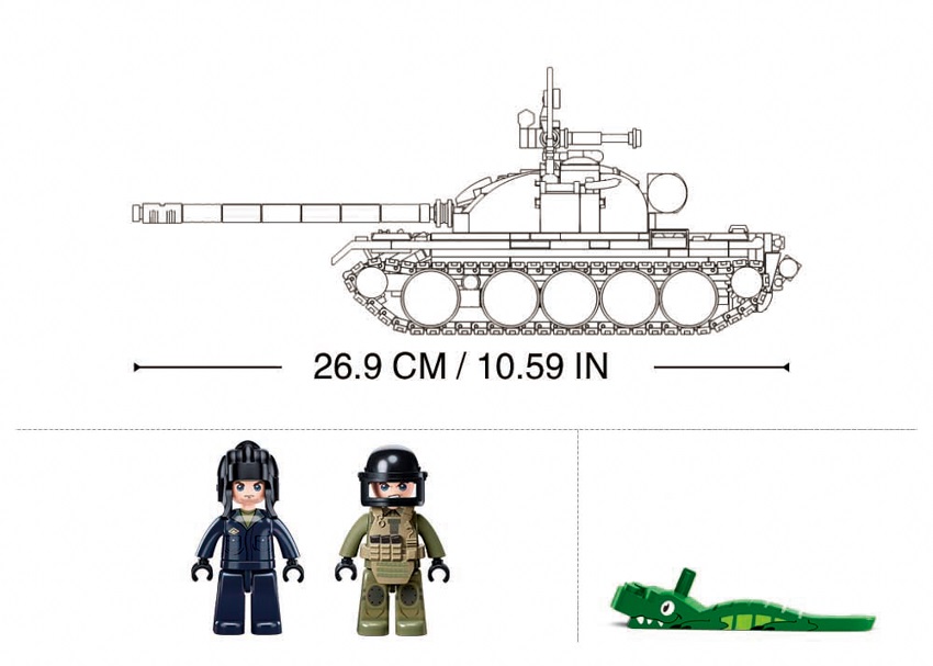 Sluban Model Medium Tank (MBT) 3 in 1 M38-B1135