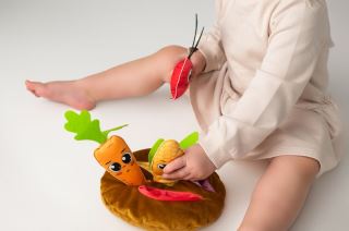 Edukačná vzdelávacia plyšová hračka - Zeleninová záhradka (2)