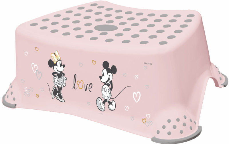 Stolička, schodík s protišmykovou funkciou - Minnie Mouse, ružový