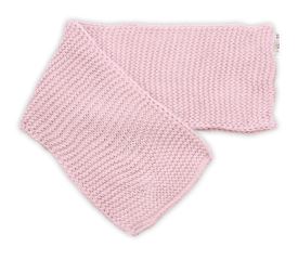 Detská sada, zimná čiapka so šálom + rukavičky 3D, Teddy Bear - pudrovo ružová (3)