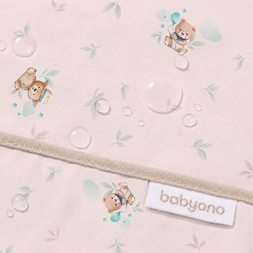 Nepremokavá zásterka s rukávmi Teddy, béžová, BabyOno