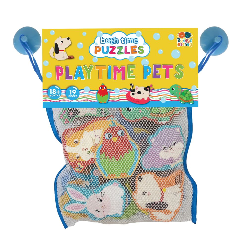 Buddy & Barney Penové puzzle do vane Zvieratká, 18 ks