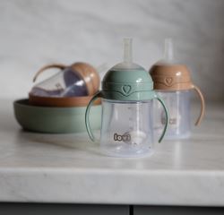 Nevylievací hrnček so slamkou a závažím Lovi Straw Cup, 150 ml, zelený (4)