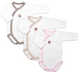Rostoucí výhodná sada, 3x Body zap. bokem Nature - růžová/béžová/taupe (1)