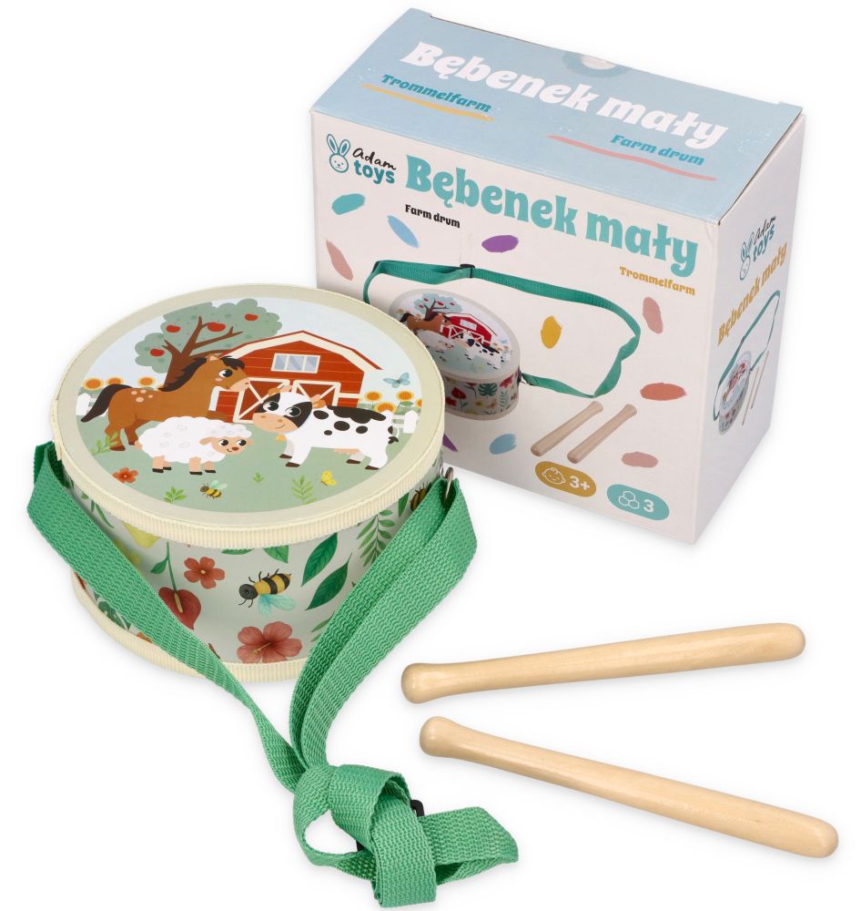 Detský bubienok s motívom farmy – Adam Toys