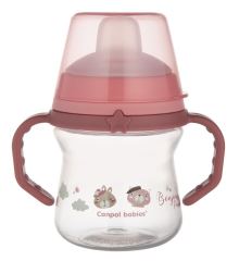 Nevylievací hrnček Canpol Babies s mäkkým náustkom - Bonjour, ružový, 150 ml (2)