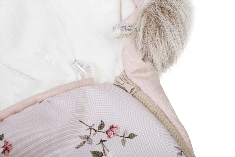 Fusak 3v1 North 100×45 cm – trojvrstvový, Oxford, fleece, odopínacia kožušina, Flowers