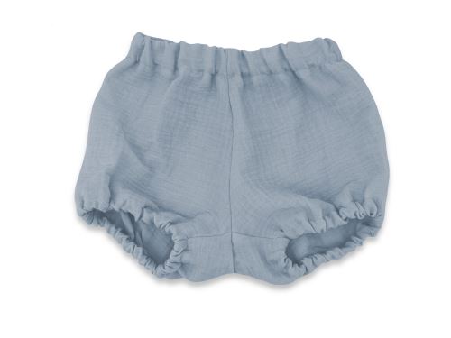 Mušelínové kraťasky NATURE - jeans, vel. S, 0-12m