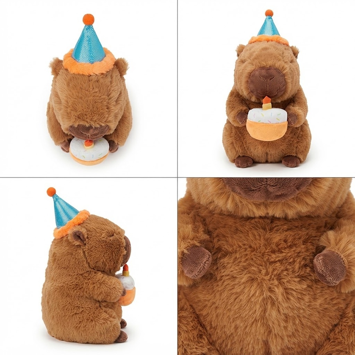 Plyšová hračka Kapybara s tortou Happy Birthday 30cm