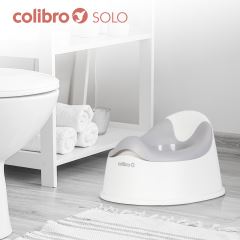 Detský nočník, ergonomický Solo cool – sivý, biely (3)