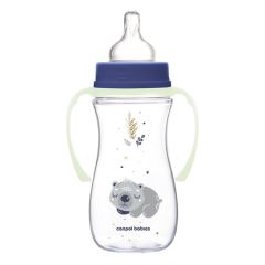 Antikoliková dojčenská fľaša Canpol babies EasyStart 300 ml Sleepy Koala s úchytmi