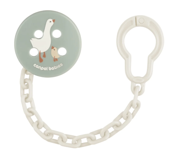 Canpol babies reťaz na cumlík, klip na cumlík, Goose