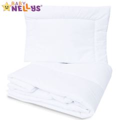 Peřinka a polštář do postýlky BASIC Baby Nellys - bílé, bavlna