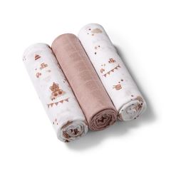 Mušelínové plienky BabyOno, Super Soft hnedé, 100% bavlna, 3 ks x 70x70 cm, Cirkus Mušelínové plienky BabyOno, Super Soft hnedé, 100% bavlna, 3 ks x 70x70 cm, Cirkus