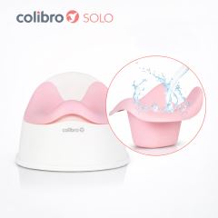 Detský nočník, ergonomický Solo cool – ruzový, biely