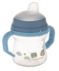 Nevylievací hrnček Canpol Babies s mäkkým náustkom - Bonjour, modrý, 150 ml (1)