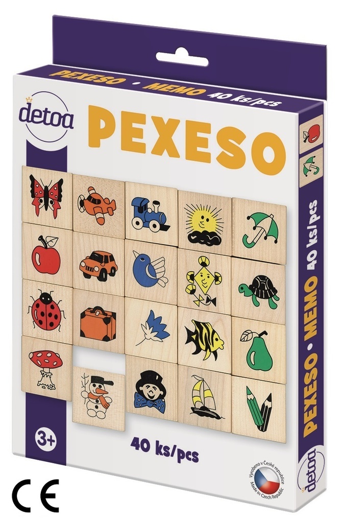 Detoa Drevené pexeso 40 ks