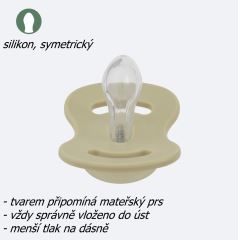 Cumlík, silikón, symetrický, 2ks, Lullaby Planet, 0-6m, oliva/marhuľa (5)