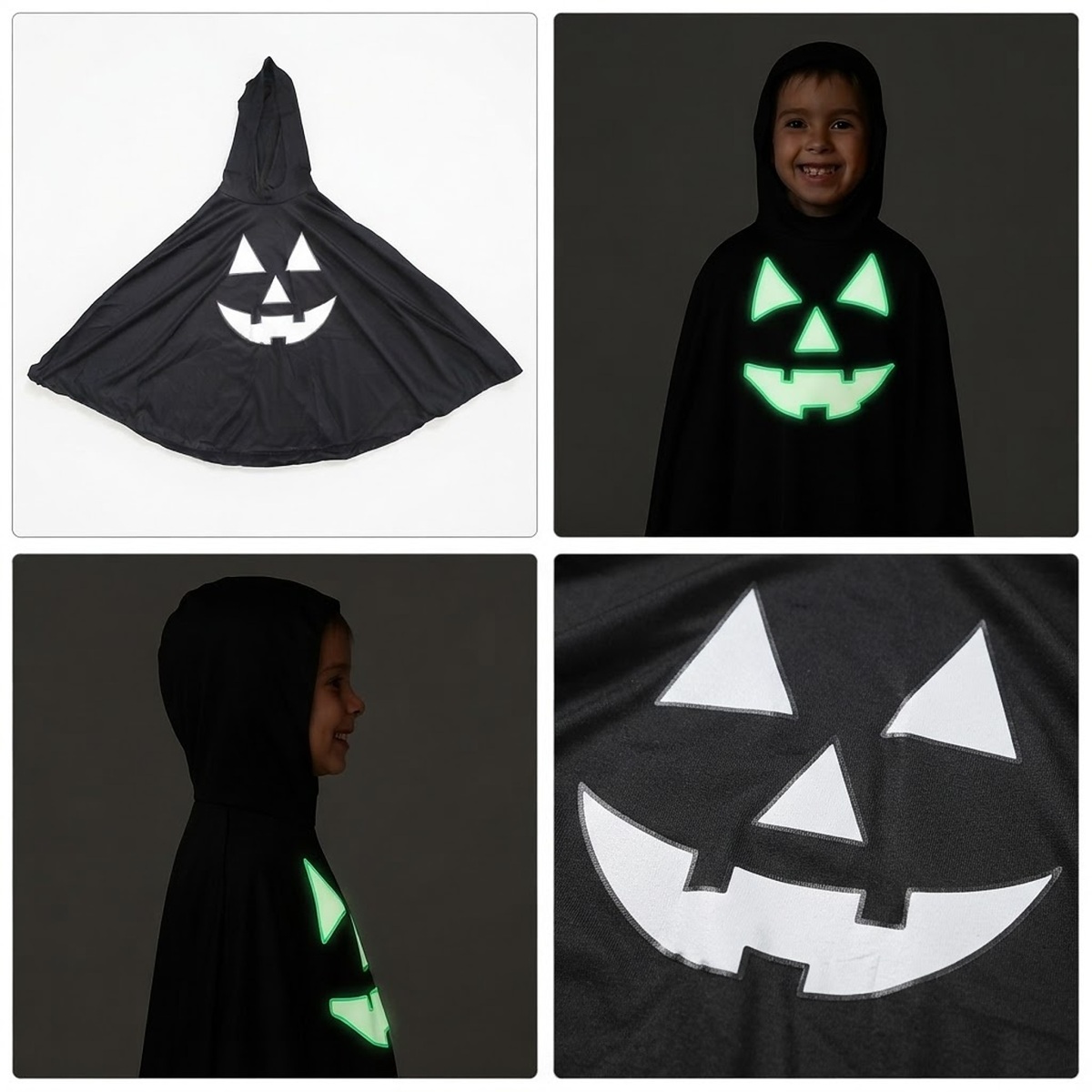 Detský karnevalový prevlek Black Halloween Scary Pumpkin