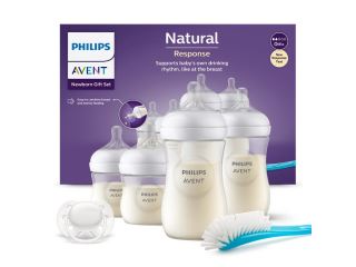 Dojčenské fľaštičky, štartovacia sada Natural Avent, 260ml x 2, 125ml x 2, cumlík + kesvět (1)