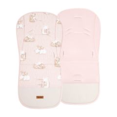 Letná vložka do športového kočíka 3D, obojstranná mušelínová vložka, Bear and Rabbit